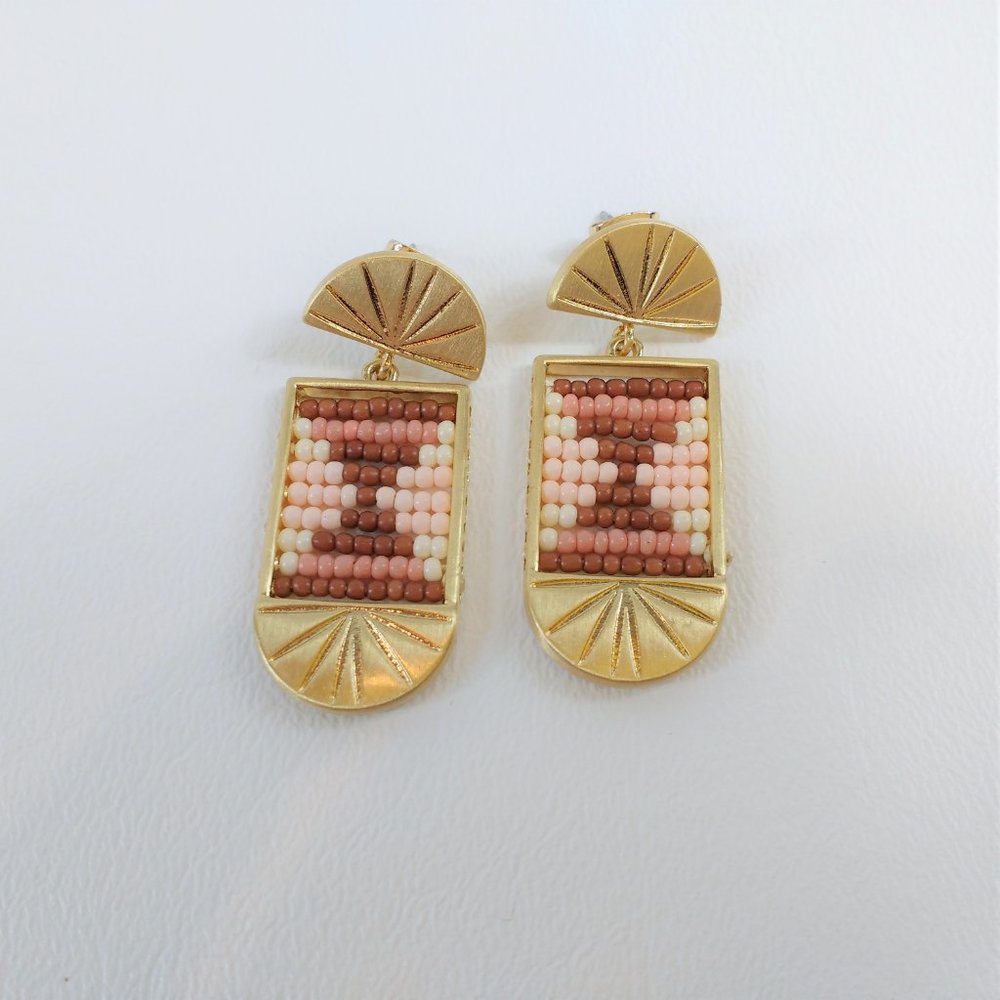 Lucky Brand Gold Tone Beaded Earrings - Picture 2 of 5